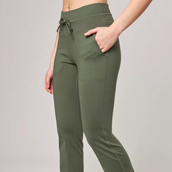 DEFECT Mondetta Women's High-Rise Flare Pants Activewear Green Size S $60 VV009 - Picture 2 of 7